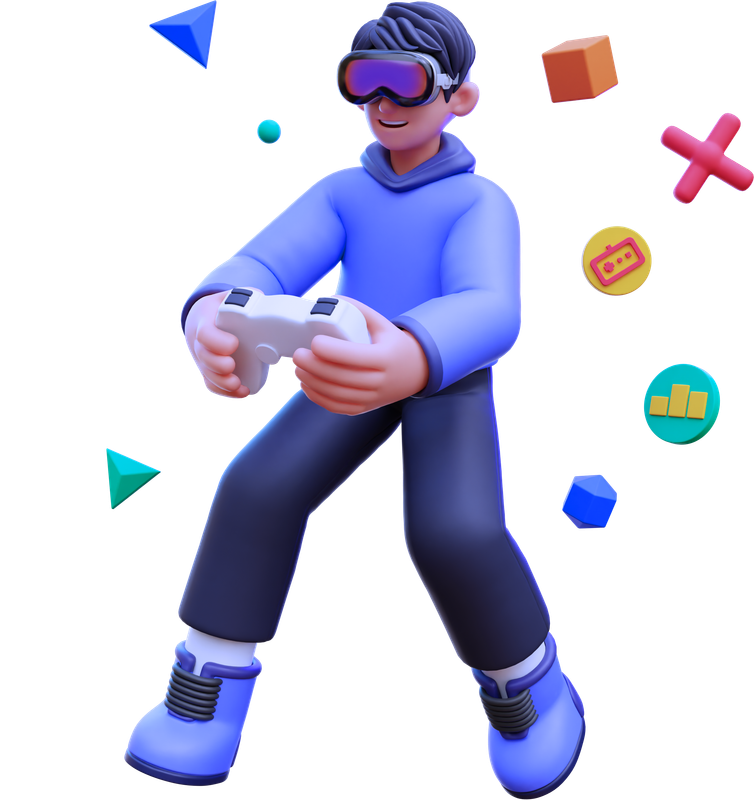 Persona explorando una experiencia de realidad virtual